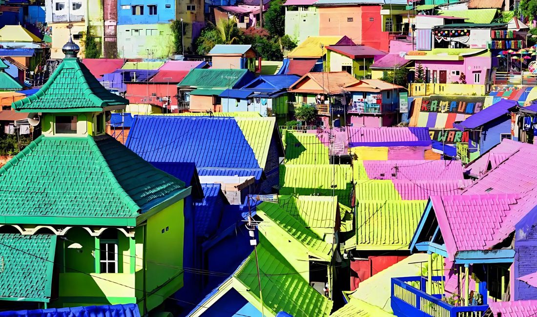 jodipan rainbow village in malang
